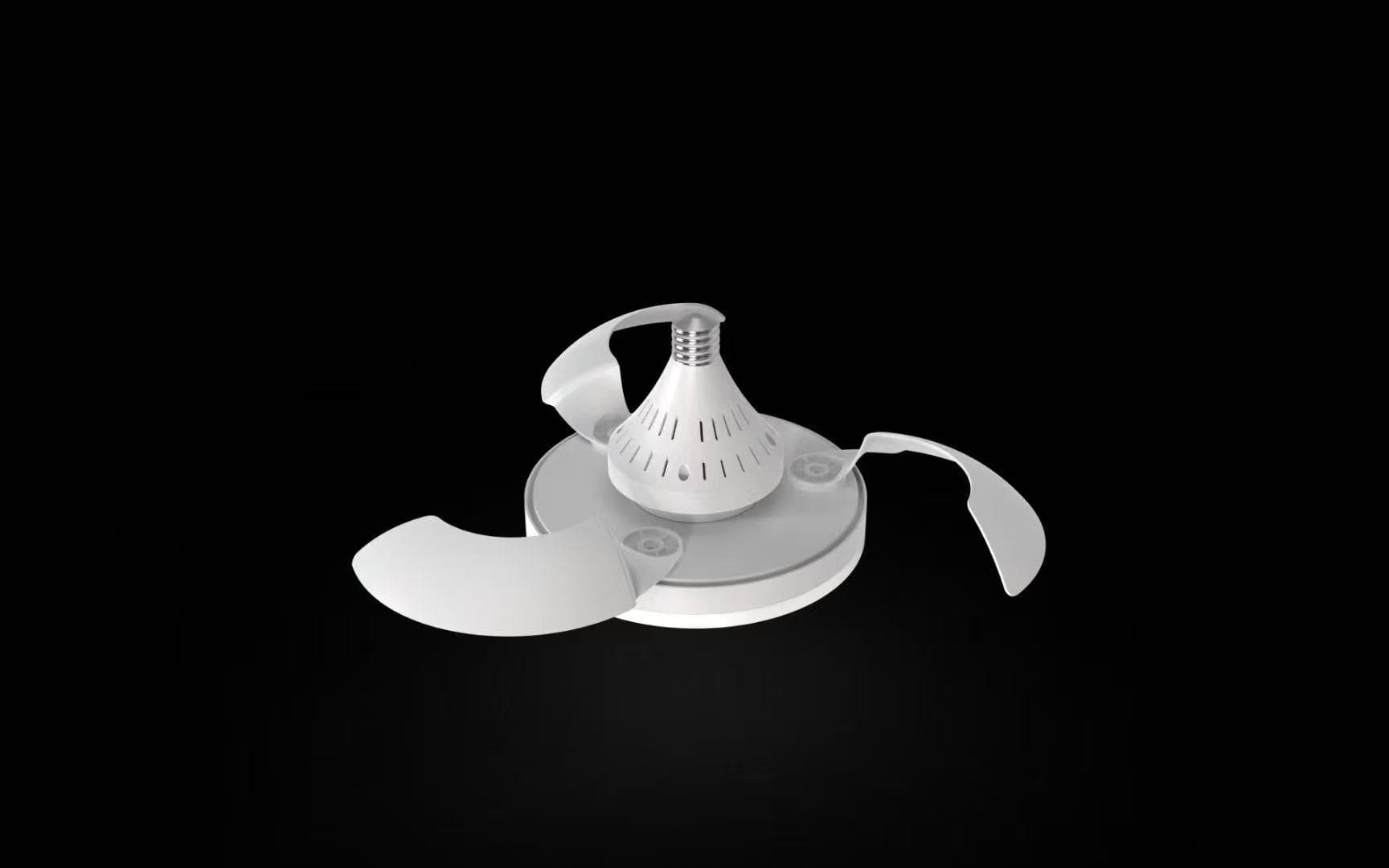 Luce alla ventola UFO, ventola del soffitto a presa di luce dimmerabile, 3 colori 3000K-6500K
